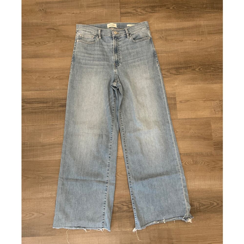 FRAME Le Slim Palazzo Light Wash Wide Leg Jeans